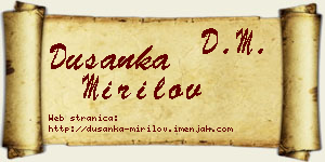 Dušanka Mirilov vizit kartica